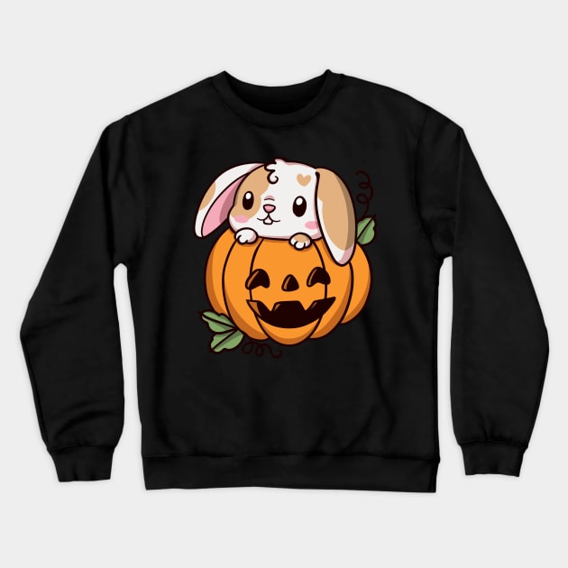 Halloween bunny Crewneck Sweatshirt by Jurassic Ink